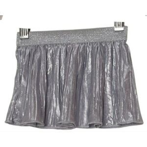 Cat & Jack Baby Girl Metallic Silver Skirt 3-6M Festive Dress-Up